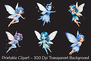 Cute pin up blue fairy, an Illustration by RobertsArt (Thumbnail 5 of 7)