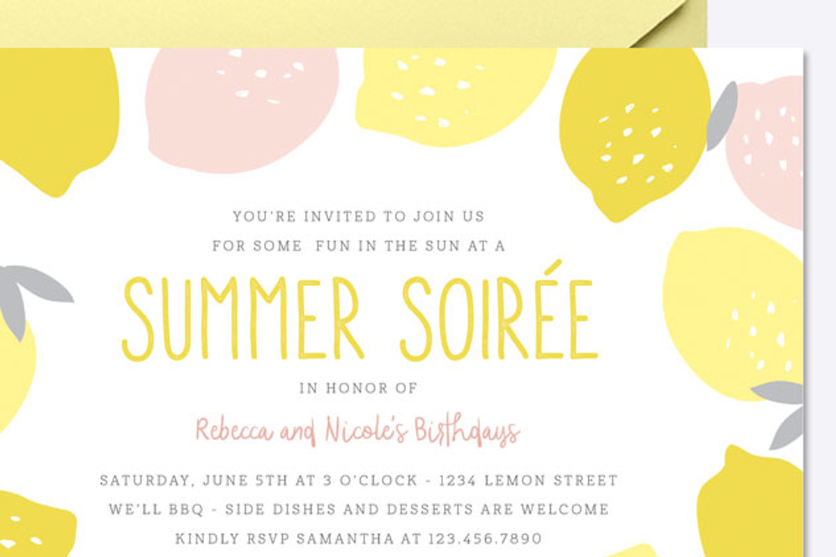 Pink Lemonade Invite Template, an Invitation Template by origamiprints (Photo 3 of 3)