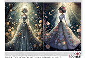 Victorian Gothic Wedding Dresses, a Wallpaper Graphic by EdeniaArtStudio (Thumbnail 6 of 7)
