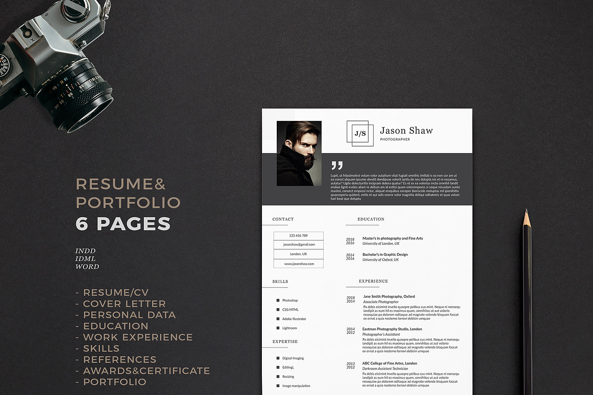 Alpha Resume Template, a Resume Template by Nina Shaw (Photo 2 of 9)