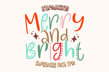 Merry And Bright is handwritten font