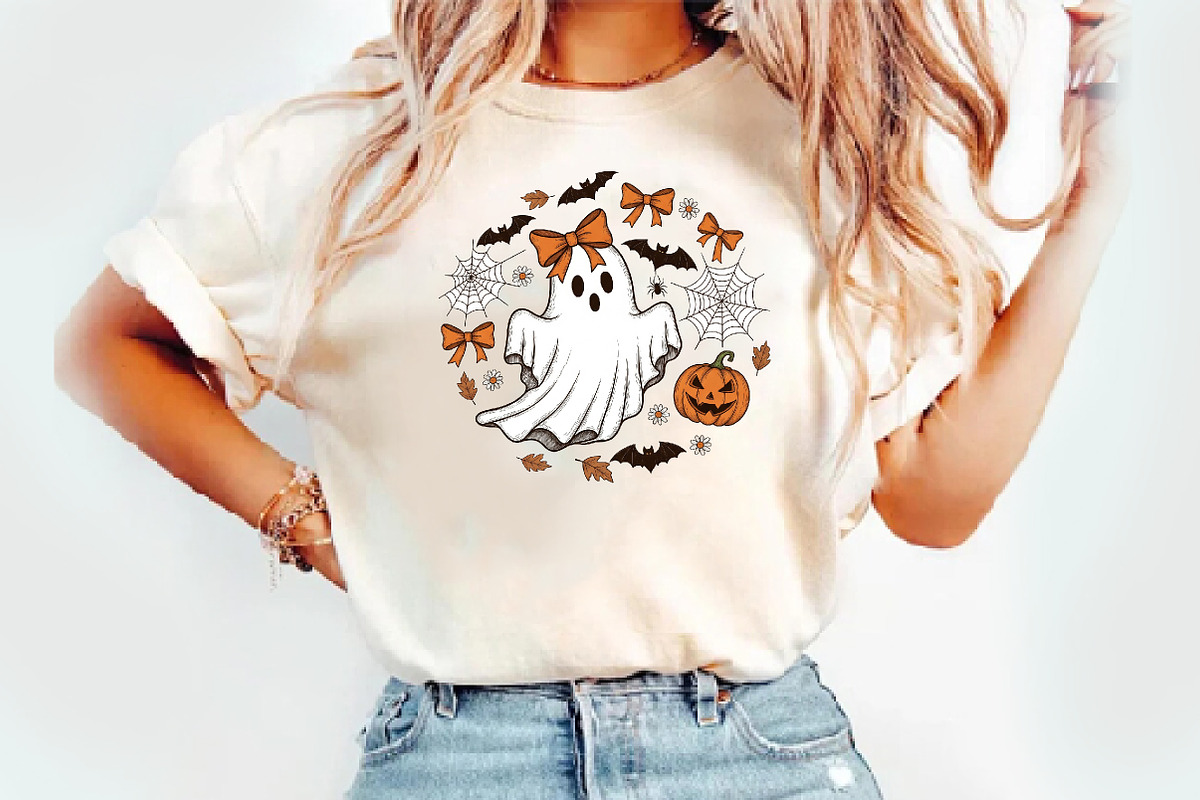 Lace Halloween Ghost Coquette Png, an Illustration by Watercolor design (Photo 3 of 3)