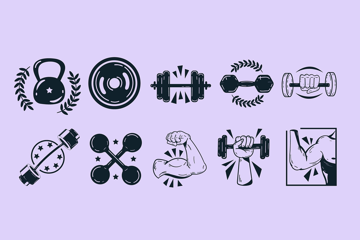 Gym & Fitness Icons Set
