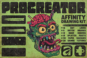 Procreator – Affinity Drawing Kit, a Brush Add-On by PeeperDesignStudio