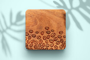 ENGRAVED WOODEN COASTERS MOCKUP, a Product Mockup by Moonlight Creative (Thumbnail 4 of 6)