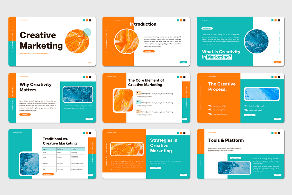 Creative Marketing - Keynote, a Presentation Template by Iqsiart Studio (Photo 2 of 3)