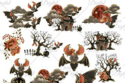 Halloween bats clipart, an Illustration by DarinaDigital (Thumbnail 2 of 4)