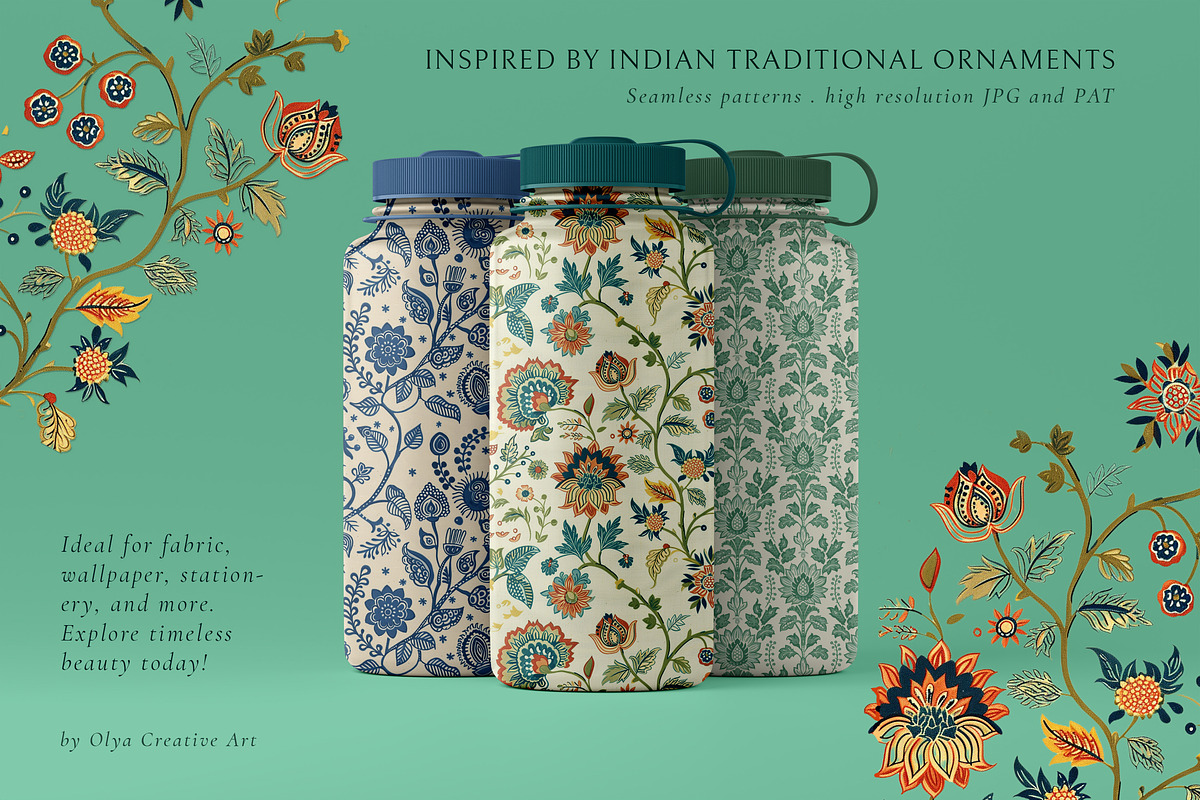 Indian Ornament Art Ethnic Pattern, a Pattern Graphic by Olya Creative (Photo 4 of 29)
