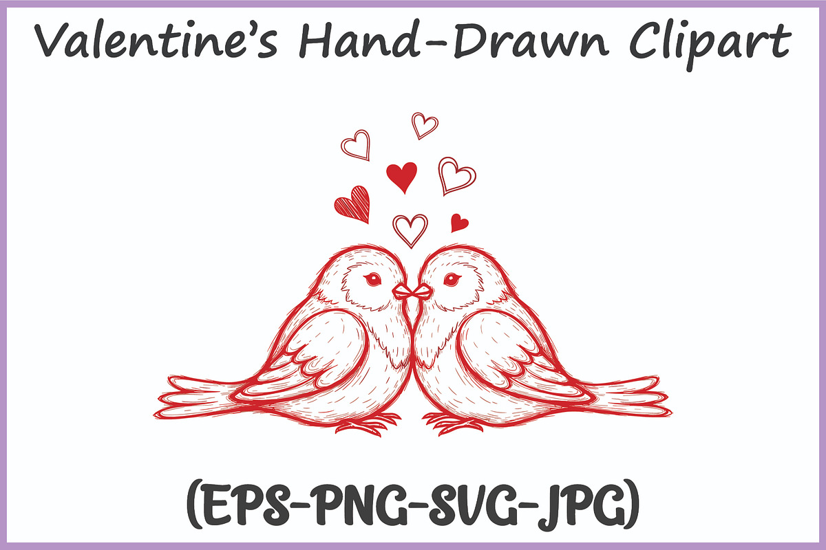 Whimsical Hand-Drawn Valentine SVG, a Seasonal Illustration by Gfx Expert Team (Photo 3 of 15)