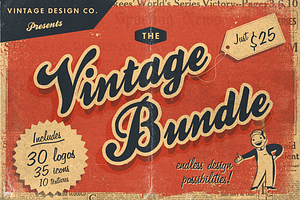 30 Vintage Logos Bundle