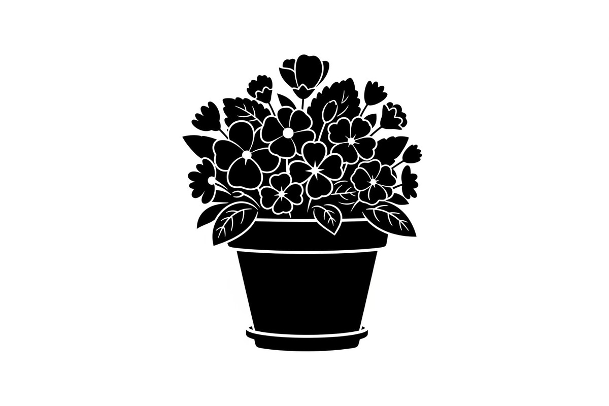 Flower Pot Silhouette Vector Bundle, an Illustration by jahid234 (Photo 47 of 49)