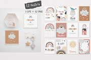 Rainbow poster pattern bundle, a Pattern Graphic by Piixypeach (Thumbnail 5 of 8)