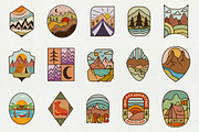 Camping Badges. Summer Travel Logos, a Branding & Logo Template by JeksonGraphics (Thumbnail 3 of 7)