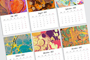 Marbling Art Calendar 2023 InDesign, a Stationery Template by Graphic Fabrica (Thumbnail 9 of 9)