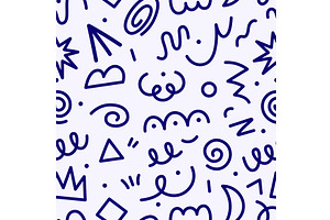 Abstract doodle lines and shapes, an Illustration by LadadikArt