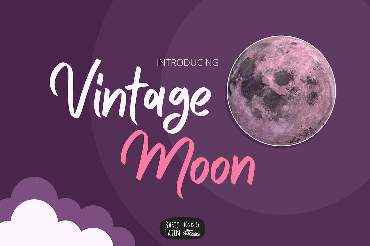 Vintage Moon Marker Font