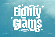 Eighty Grams | Condensed Sans, a Sans Serif Font by Twicolabs Fontdation (Thumbnail 1 of 10)