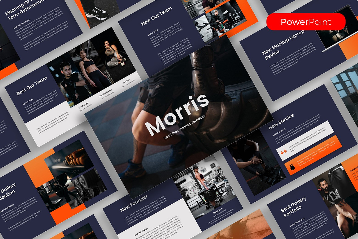 Morris – Sports PowerPoint Template, a Presentation Template by kreatifreya (Photo 1 of 4)