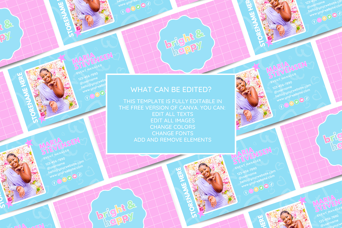 Colorful Business Card, a Business Card Template by SunshineStudioBoutique (Photo 3 of 10)