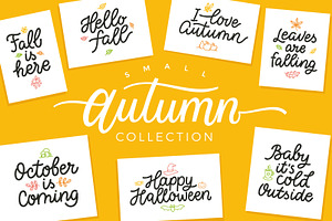 Autumn Collection, vector letterings
