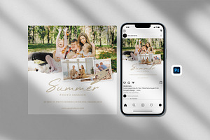 Family Photo Summer Mini Session, a Social Media Template by hekenostudio