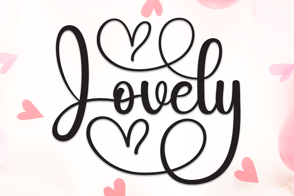 Lovely | Script Font, a Handwritten Font by Scratchones (Photo 1 of 9)