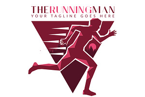 The Running Man Logo Template