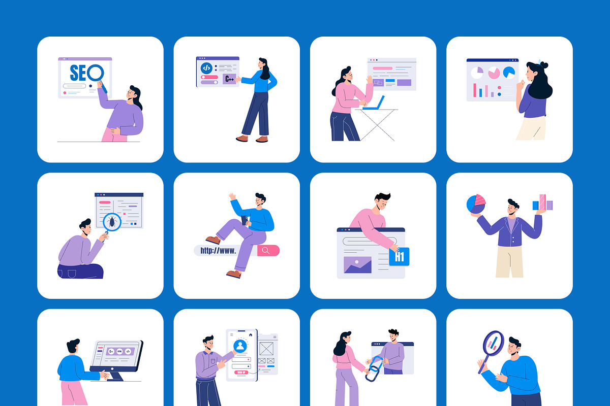 Digital Marketing Bundle, a Technology Illustration by Brickclay (Photo 12 of 14)