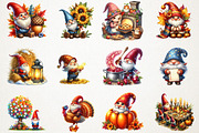 Gnome Thanksgiving Mood Clipart, an Illustration by RobertsArt (Thumbnail 5 of 7)