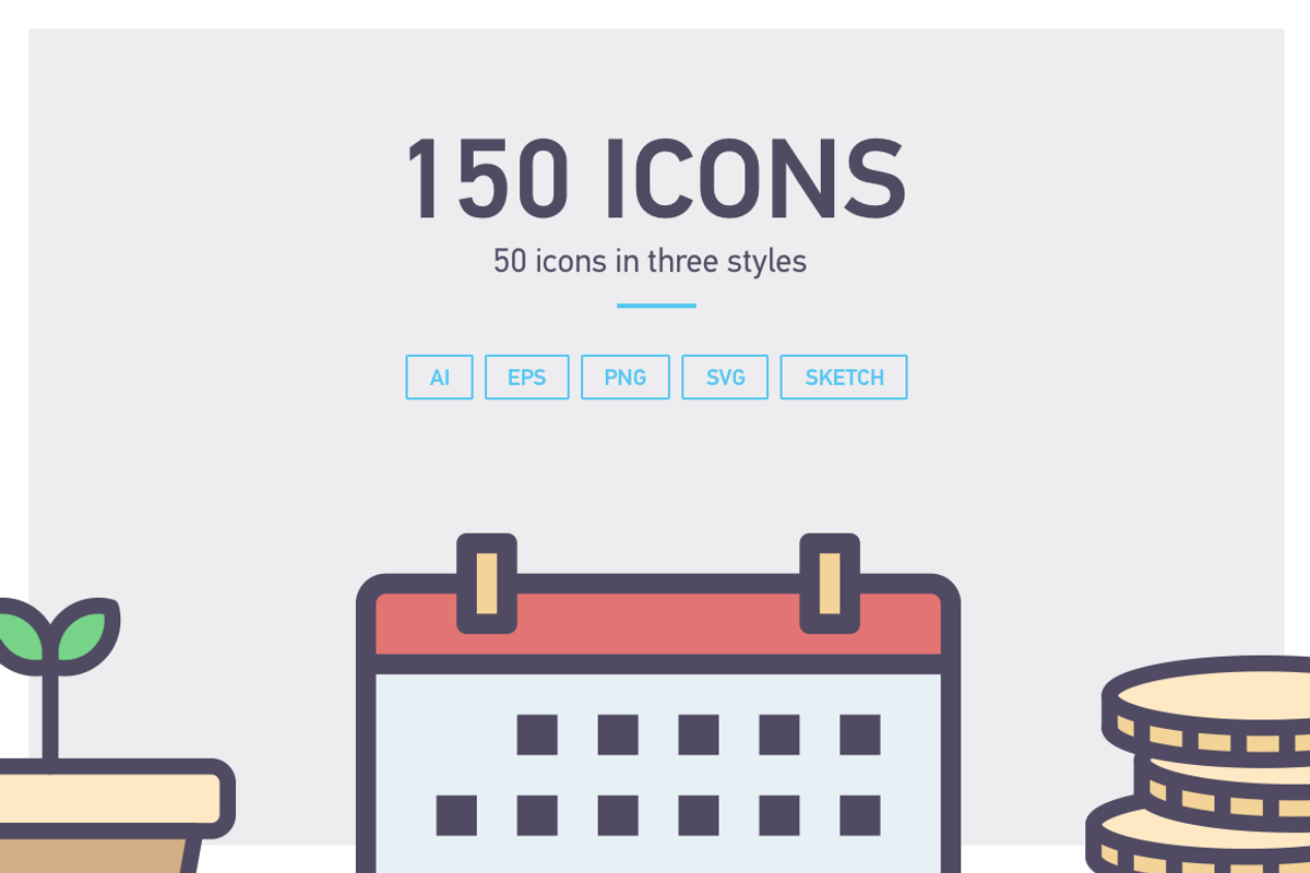 50 icons in three styles, an Icon by SashaGorosh (Photo 1 of 8)