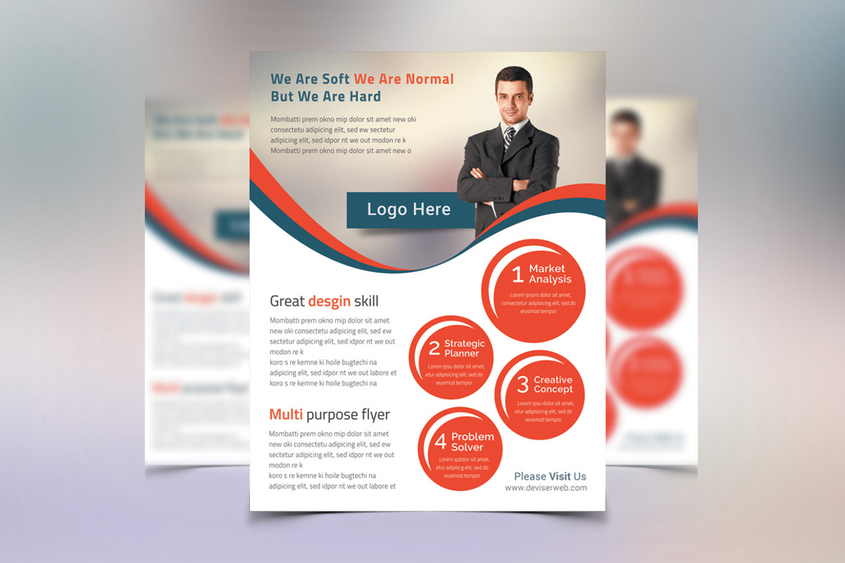 Creative Business Flyer & Post Card, a Flyer Template by DeviserWeb (Photo 2 of 4)