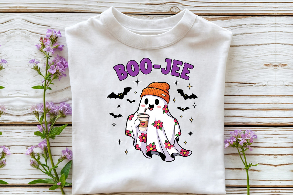 Retro Halloween Ghost PNG Sublimatio, an Illustration by DreamCafeArt (Photo 5 of 7)