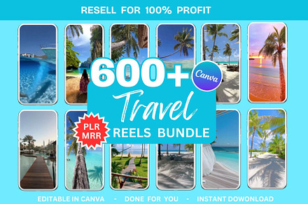 Travel Reels Bundle For Instagram, a Social Media Template by Faceless Aesthetic Videos