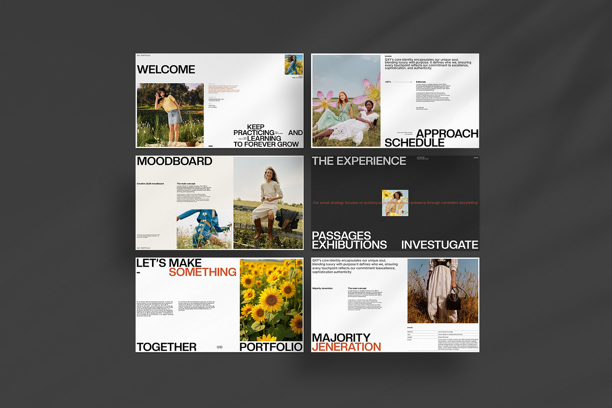 Qxy Brand Portfolio Template, a Presentation Template by Studio Artisan (Photo 5 of 9)