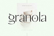 granola - unique modern vintage font, a Sans Serif Font by Sensatype (Thumbnail 1 of 17)