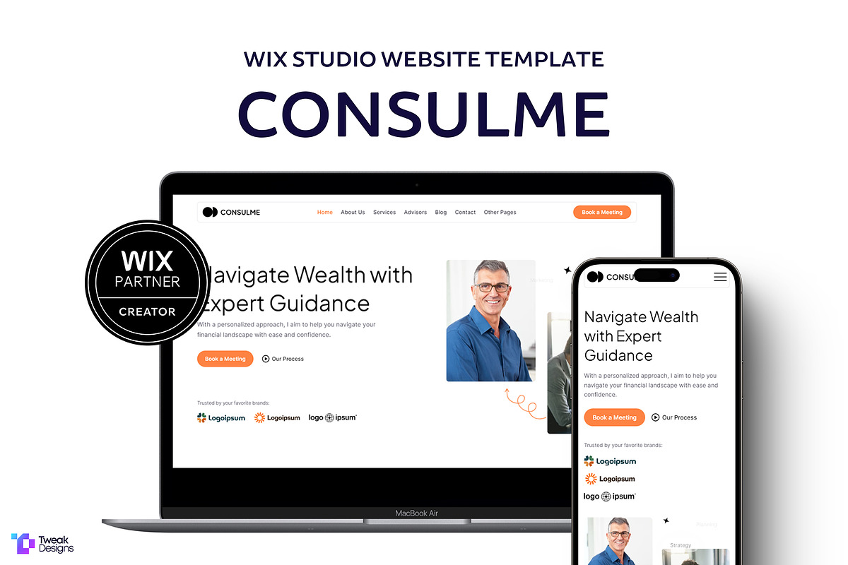 Consulme - Consulting Website, a Wix Template by TweakDesigns (Photo 1 of 5)
