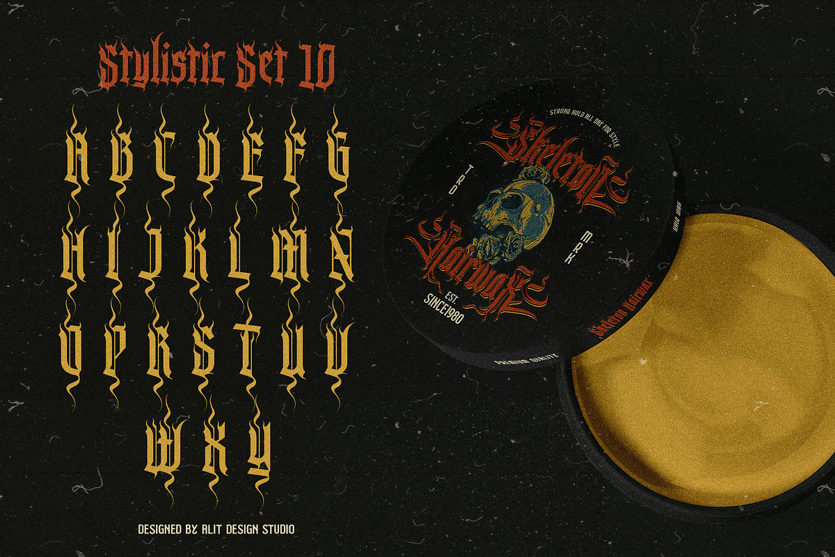 Burn Till Black Typeface, a Blackletter Font by alit design (Photo 14 of 20)