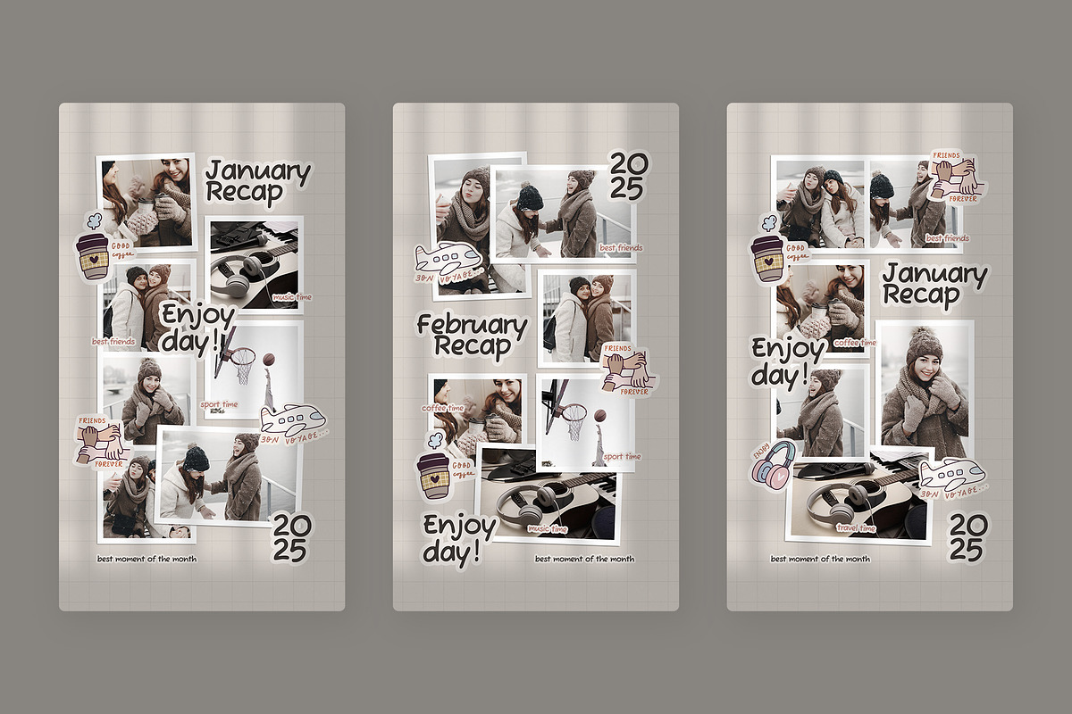 Photo Collage Social Media Template, a Social Media Template by Ghurafa Studio (Photo 3 of 3)
