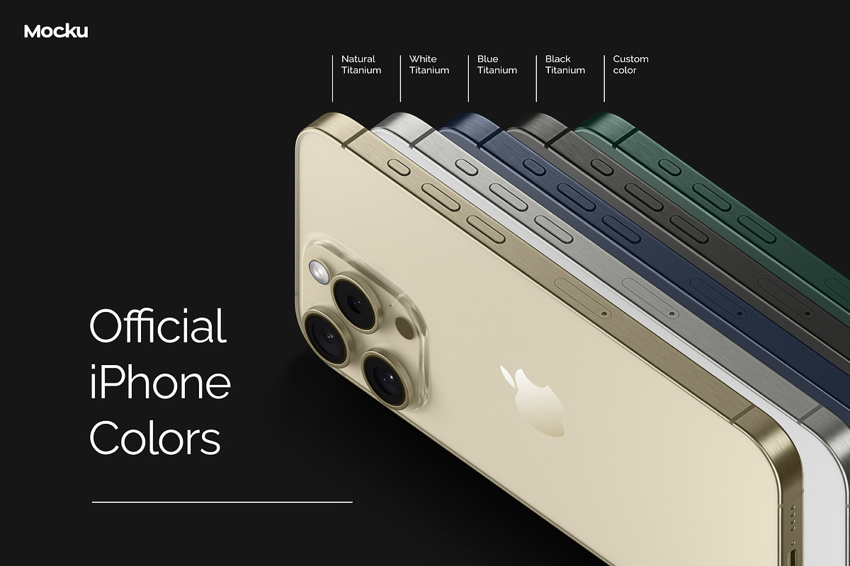 iPhone PRO 15 Mockup Collection, an iPhone Mockup by Mocku (Photo 5 of 14)