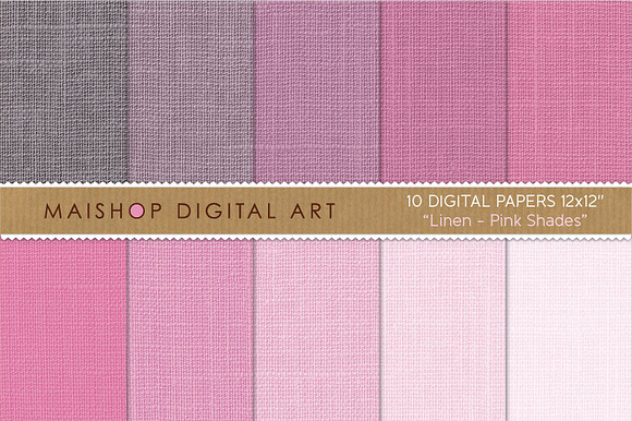 Digital Papers Pink Linen preview 4