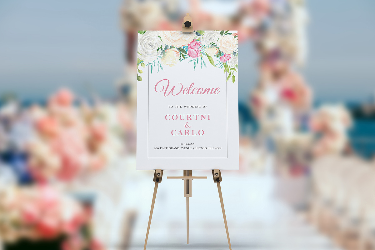 Welcome Sign, an Invitation Template by ShineOnWedding (Photo 6 of 8)