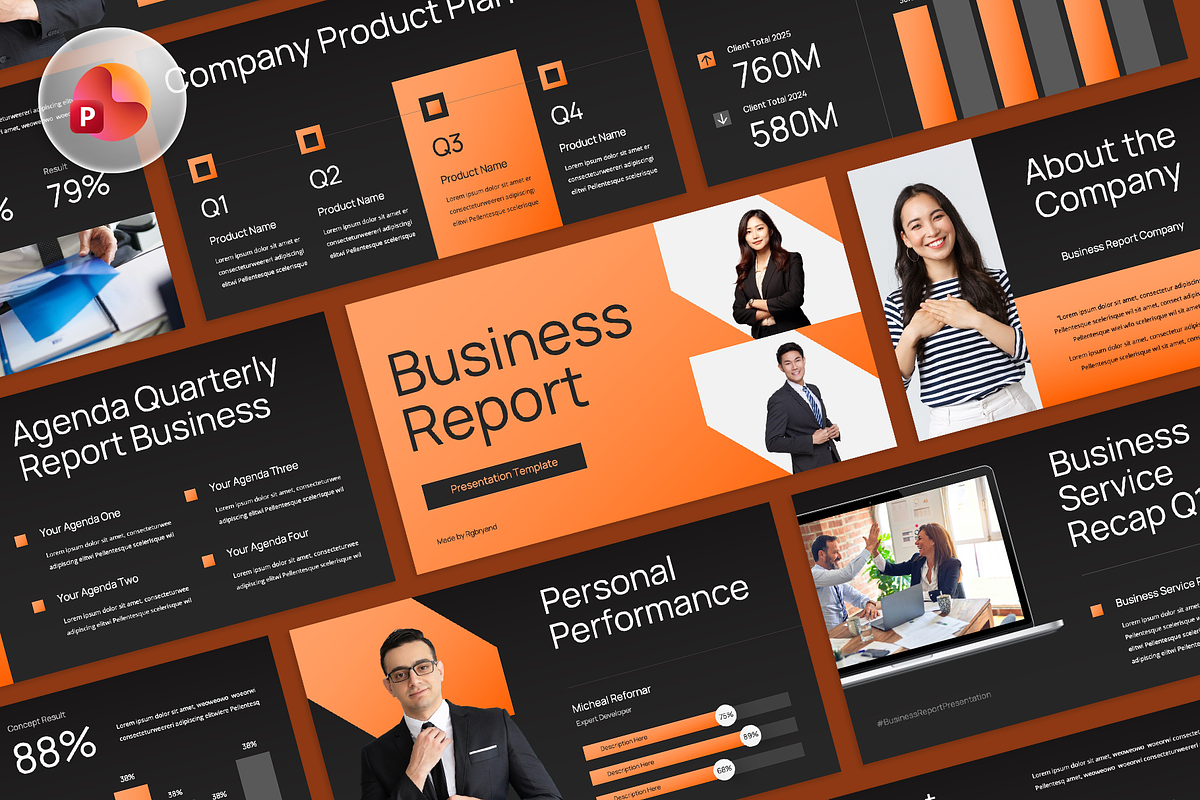 Business Report PowerPoint, a Presentation Template by rgbryand (Photo 1 of 7)