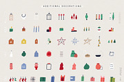 Christmas House Creator | svg png ai, a Seasonal Illustration by Olia (Thumbnail 15 of 28)