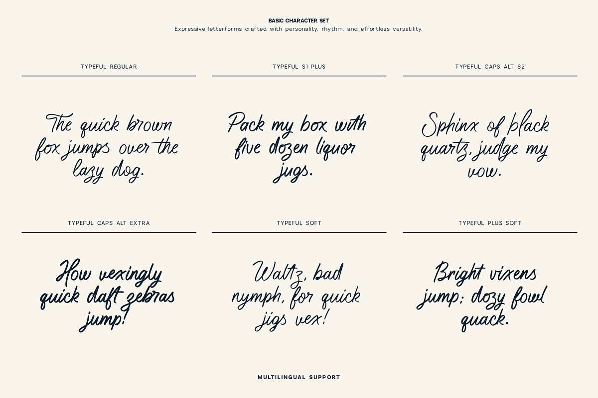 Typeful - Handwritten Script Font, a Script Font by Only Fonts (Photo 7 of 16)