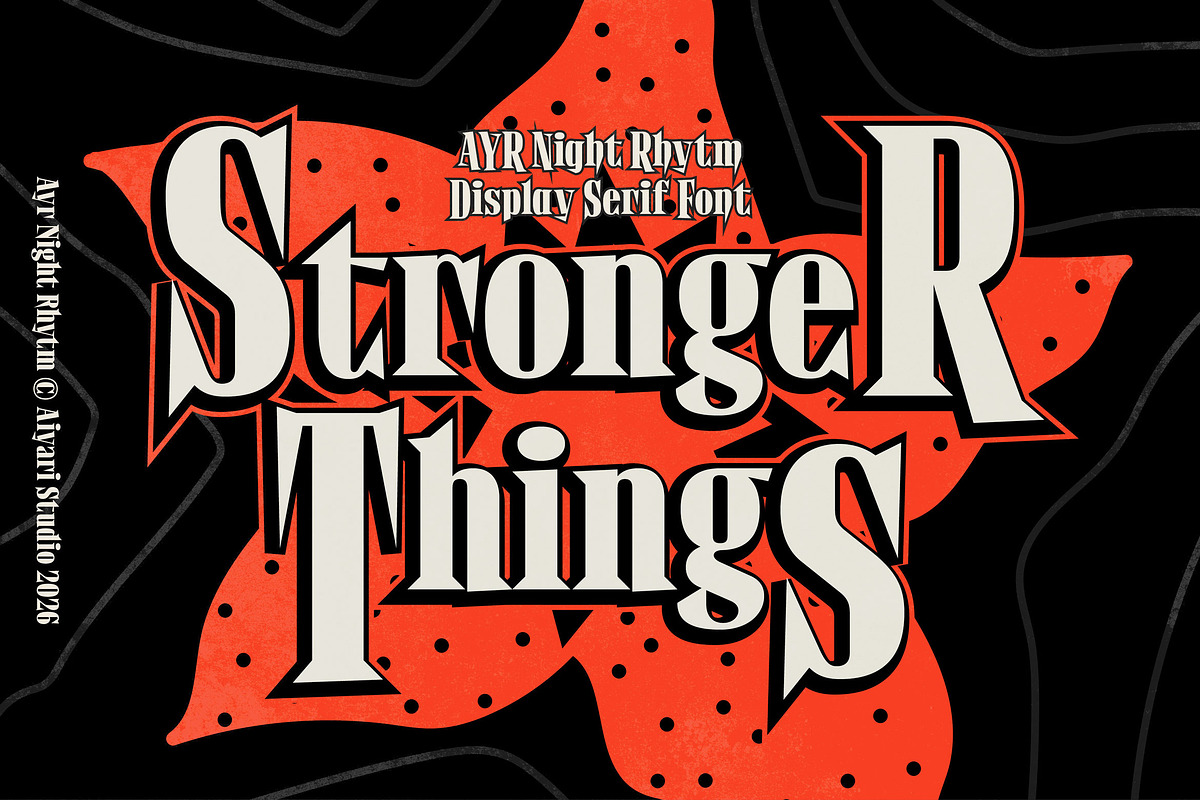 Night Rhytm, a Serif Font by Aiyari (Photo 7 of 11)