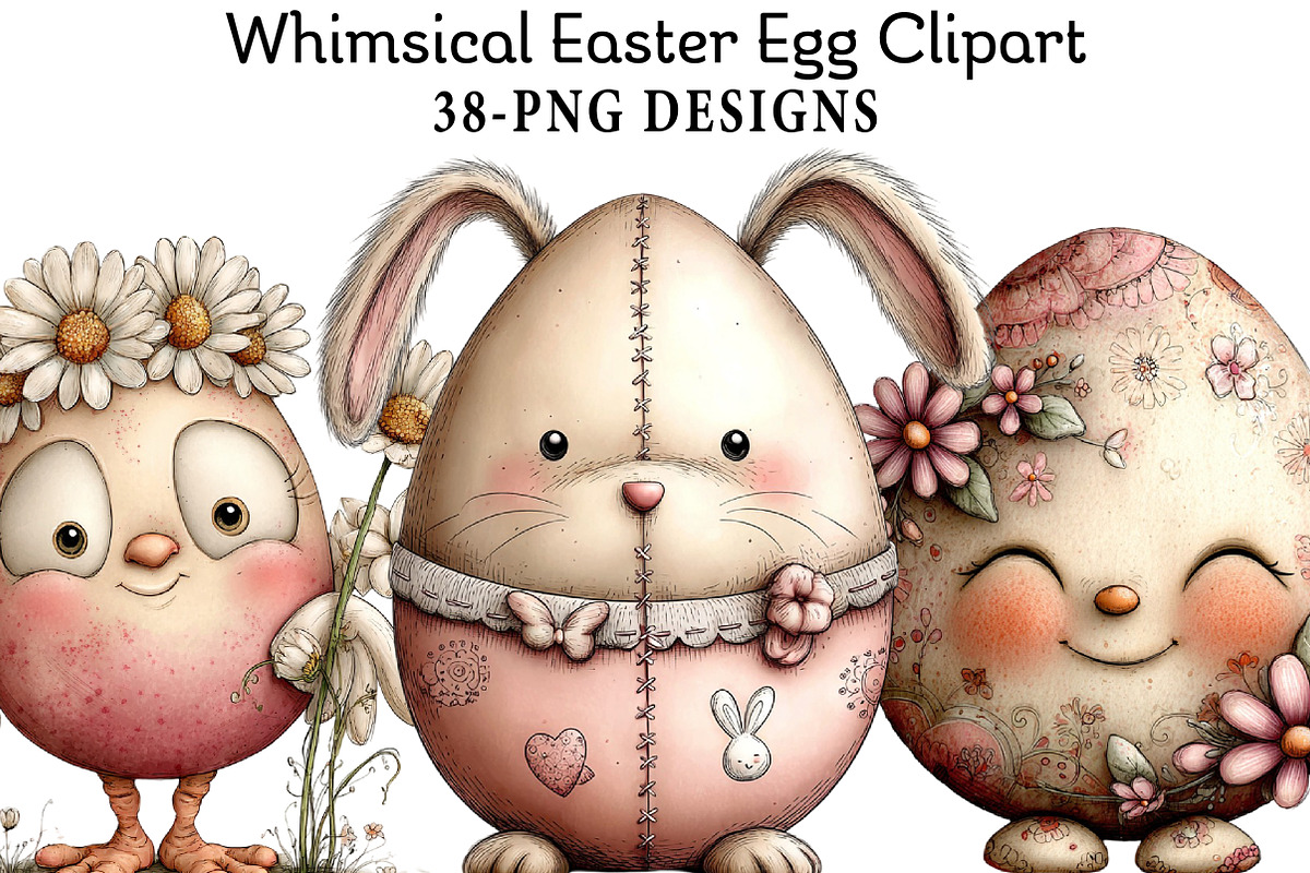 Whimsical Easter Egg Clipart, an Illustration by Daily.Designs (Photo 1 of 8)