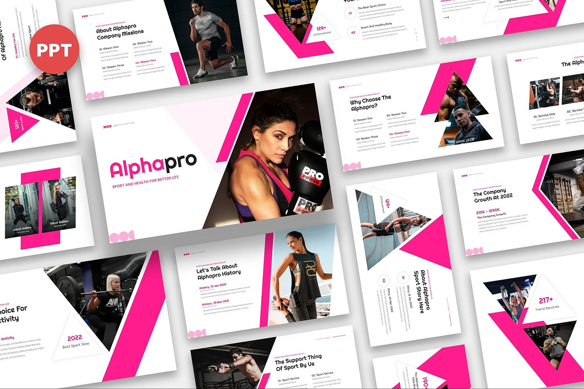 Alphapro - Sport Powerpoint Template, a Presentation Template by Fit-tee (Photo 1 of 6)