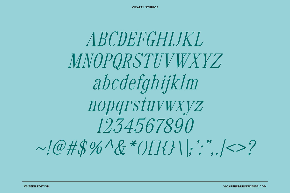 VS Teen Edition – Retro Serif Font, a Serif Font by Vicarel Studios (Photo 9 of 21)