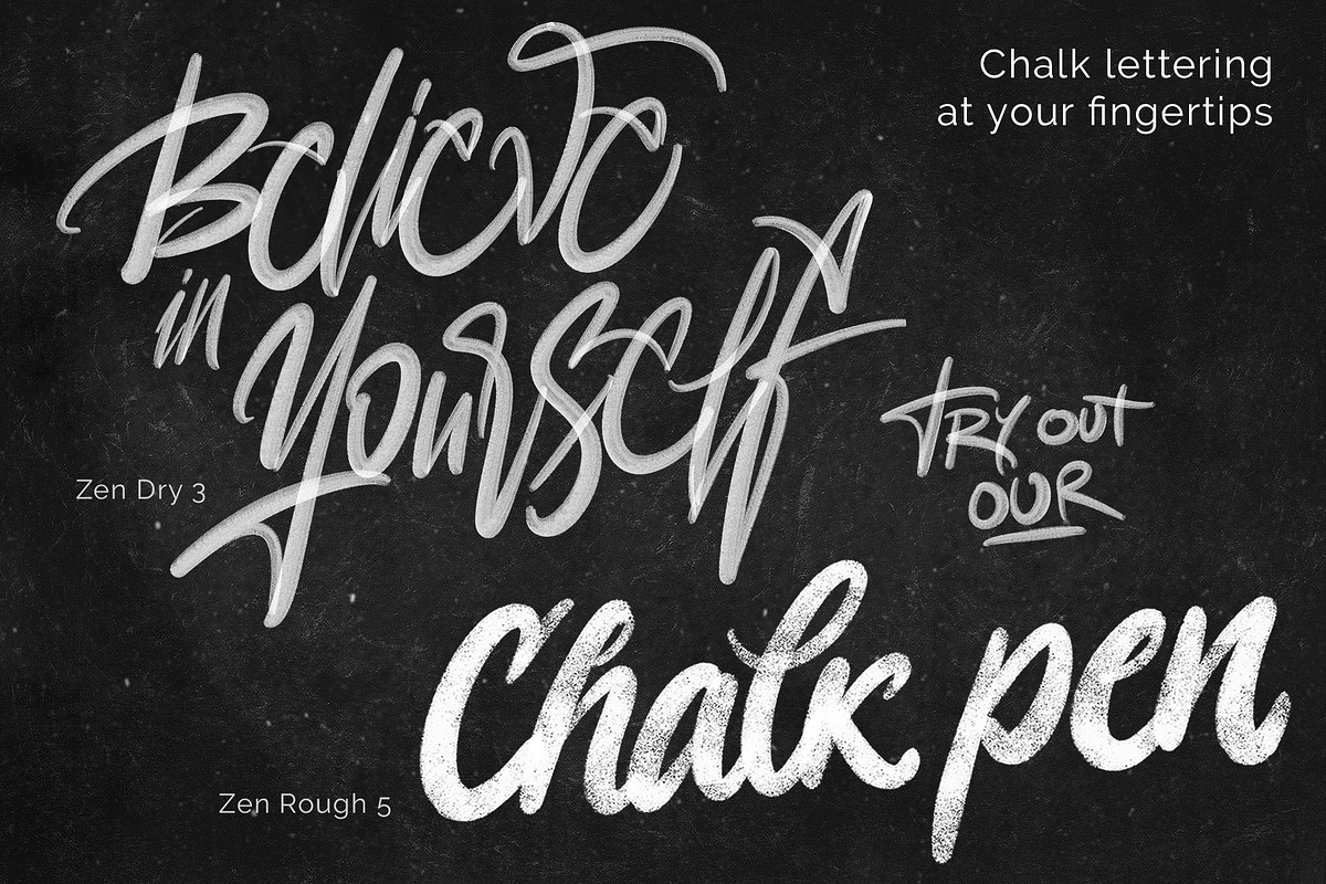 Lettering Brush Set for Procreate, a Brush Add-On by ZenLettering (Photo 6 of 12)
