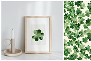 10 Shamrocks and a Seamless Pattern, an Object Illustration by Helga Wigandt (Thumbnail 6 of 6)